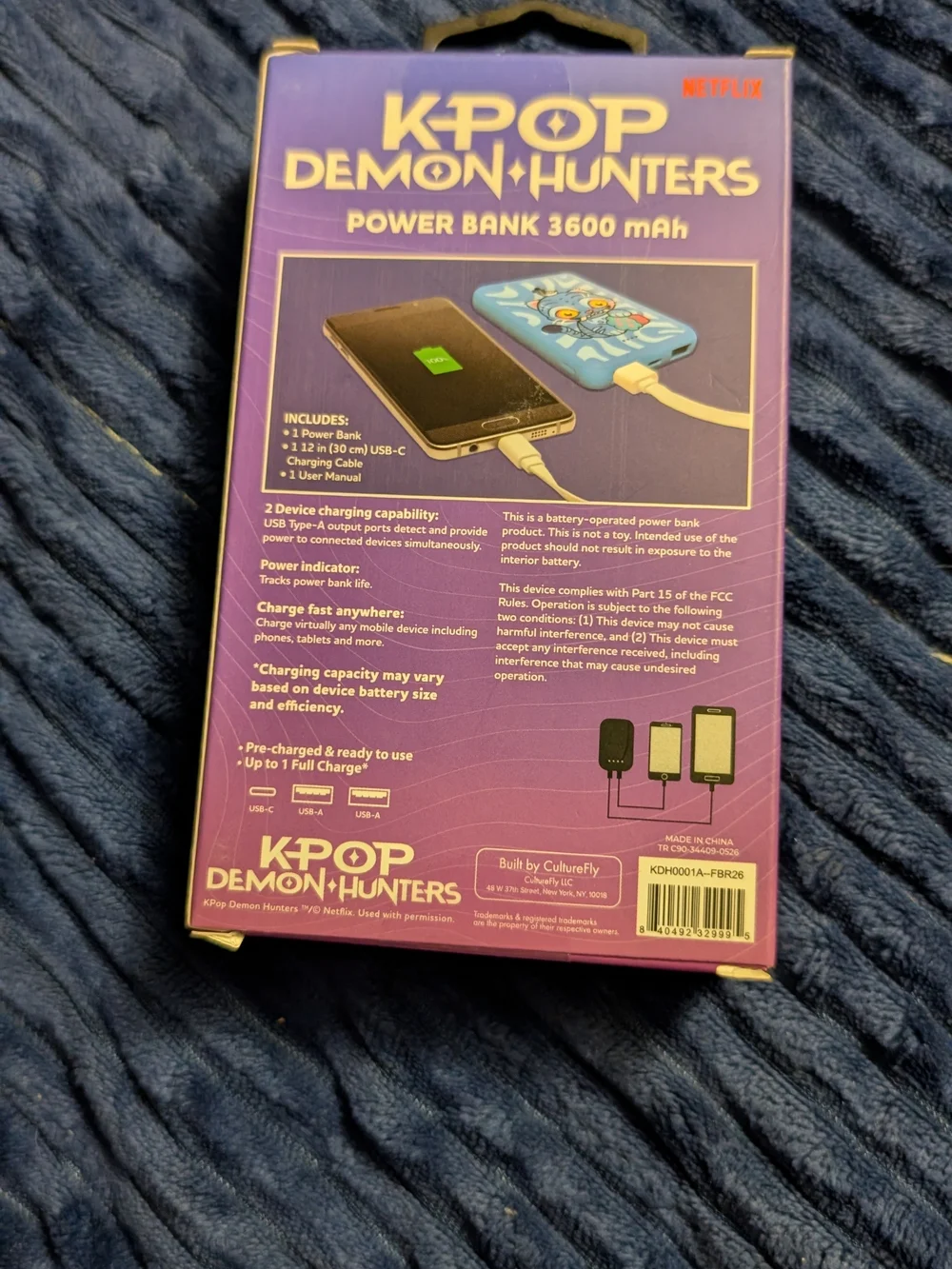 Netflix K-Pop Demon Hunters Blue  Derby Power Bank